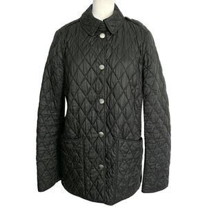 Burberry Brit Black Diamond Quilted Jacket with Nova Check Lining – Size M